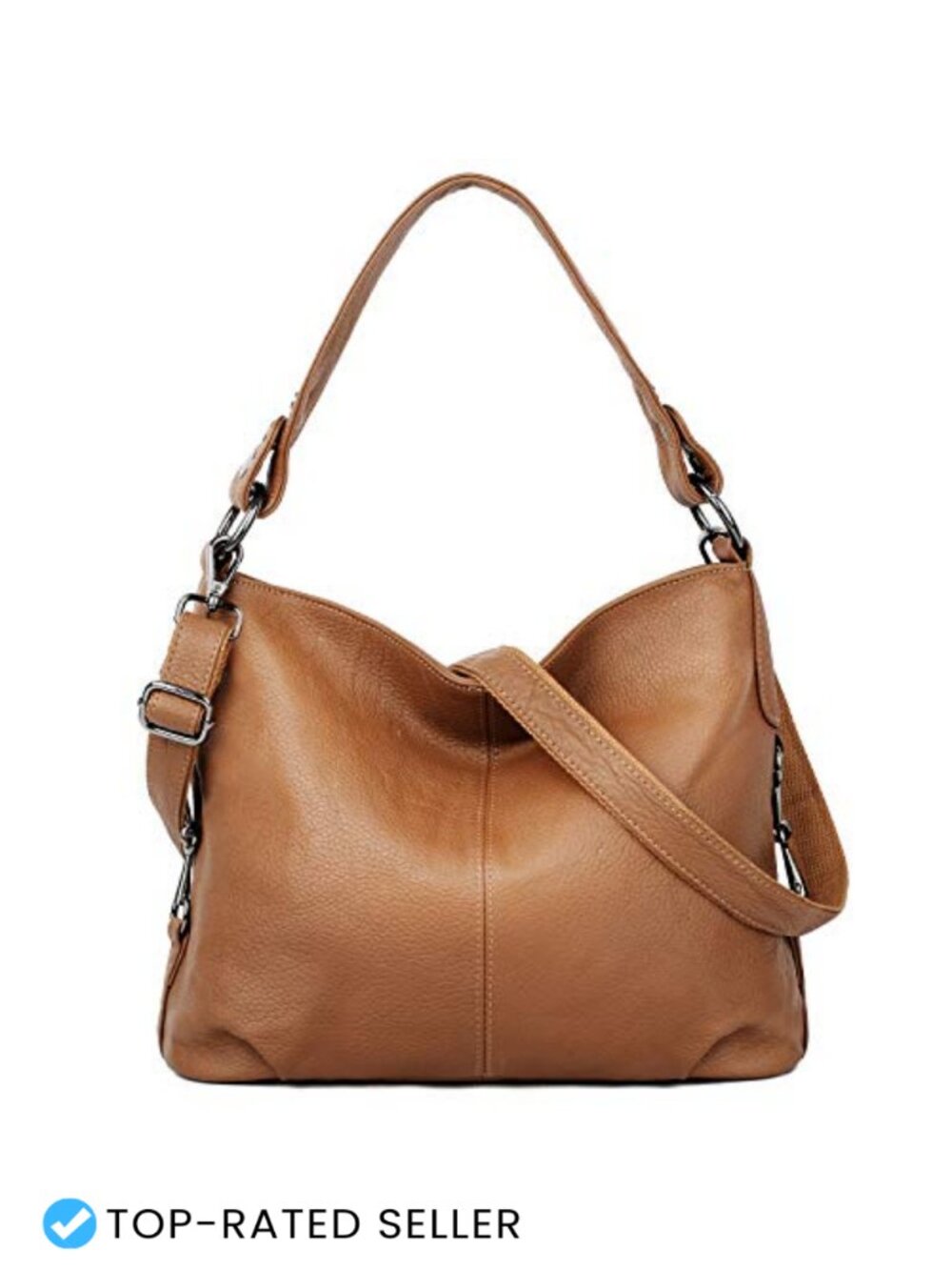 Genuine Leather Hobo Shoulder Bag Convertible Crossbody Purse